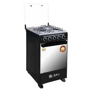 SPJ 50×50cm 3 Gas + 1 Electric Freestanding Cooker with Gas Oven - Black