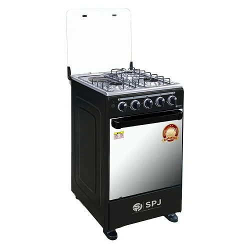 SPJ 50×50cm 3 Gas + 1 Electric Freestanding Cooker with Gas Oven - Black
