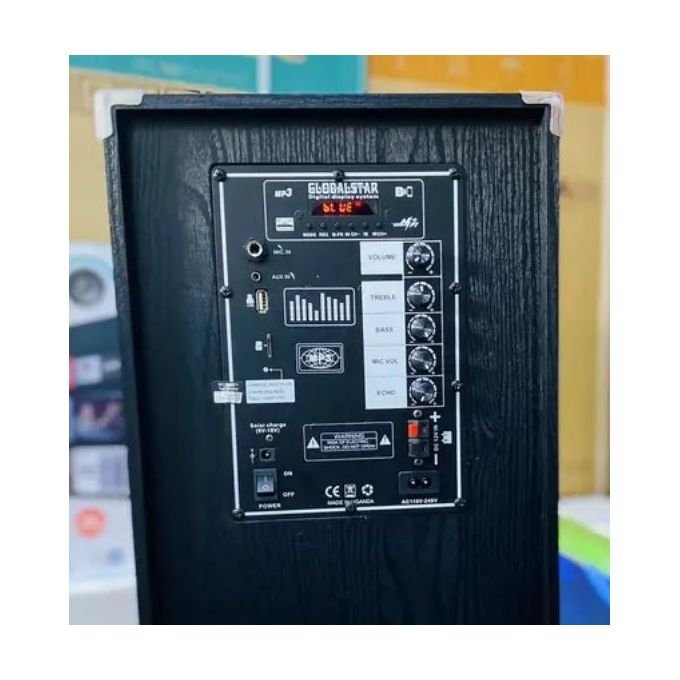 Globalstar L-1202 Professional Audio Speaker System – Rechargeable, Wireless Microphone, FM Radio, USB & SD Card