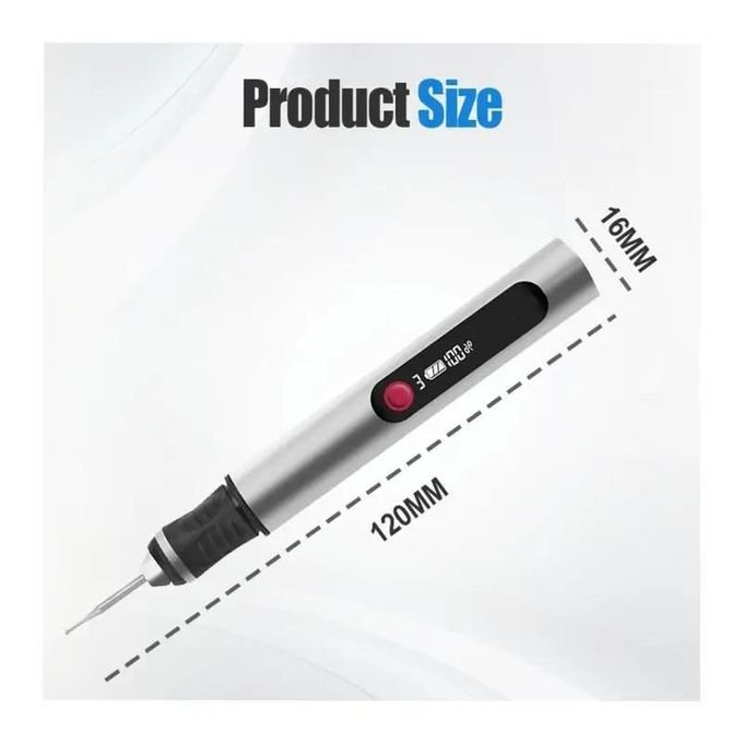 30-in-1 Portable Rechargeable Engraving Pen With 30 Bits
