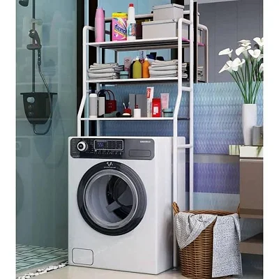 3-Tier Washing Machine Storage Rack for Bathroom and Laundry Room