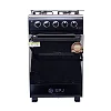 SPJ 50×50cm Full Gas Standing Cooker with Gas Oven - Black (3 Years Warranty)