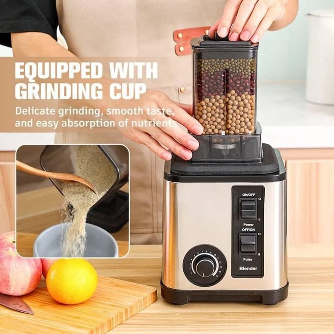 3 Liters Heavy-Duty Electric Plastic Commercial Blender with Big & Small Jar – Multicolour
