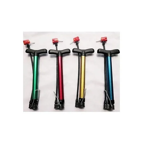 Small Bicycle Ball Pressure Air Pump – Portable Manual Bike &amp; Ball Air Pump, Multicolor