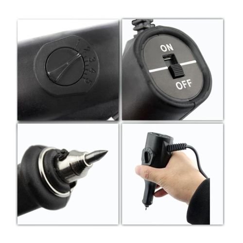 Electric Engraving Pen 8Watts Carving Pen - Black