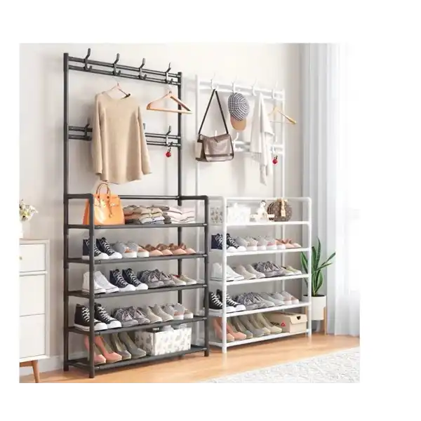 5 Layer Shoe Rack, Hat & Coat Rack – Black