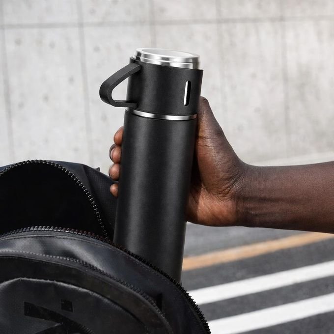 500ml Stainless Steel Vacuum Insulated Thermos Bottle with Cup – Multicolor