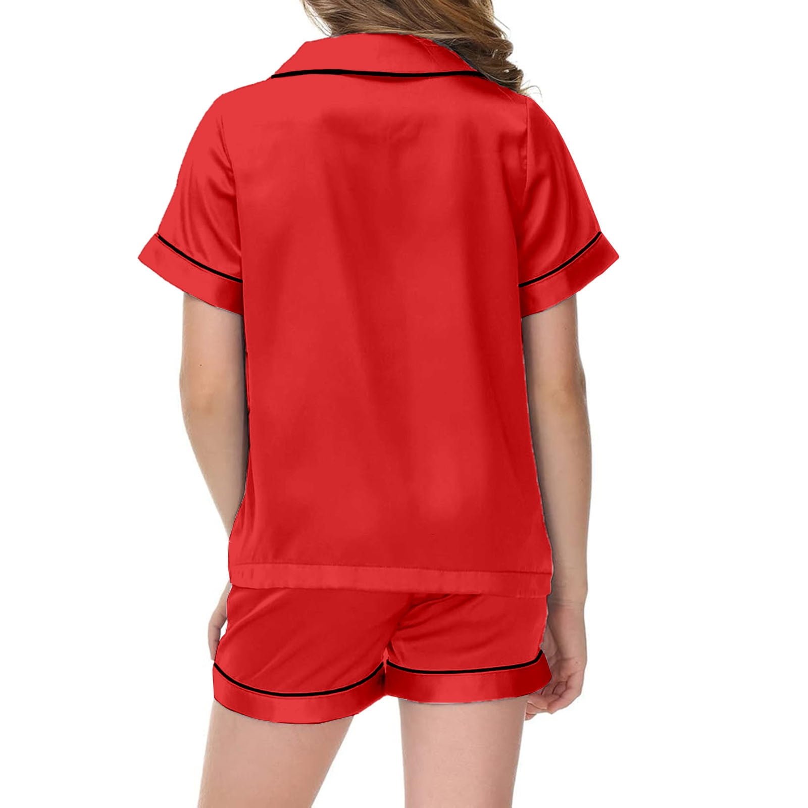 Women's Two Piece Pajama Sleepwear- maroon