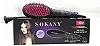 Sokany Ceramic Hair Straightener Brush - black
