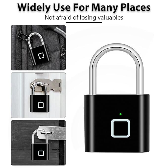 Aluminium Smart Fingerprint Door Handle Lock with Display