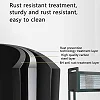 Heavy Duty 3-Tier Over the Sink Dish Drying Rack with Dust-Proof Cabinet – Black