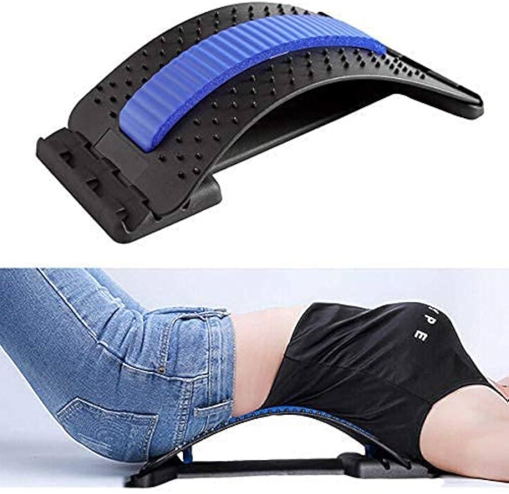 Back Stretcher Multi-level Adjustable Back Massager - Black