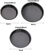 3Pcs Steel Non-Stick Pizza Bakeware Set – Round Deep Dish Pizza Pans