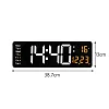 LED Digital Wall Clock with Temperature & Date Display - USB Powered Electronic Wall Clock