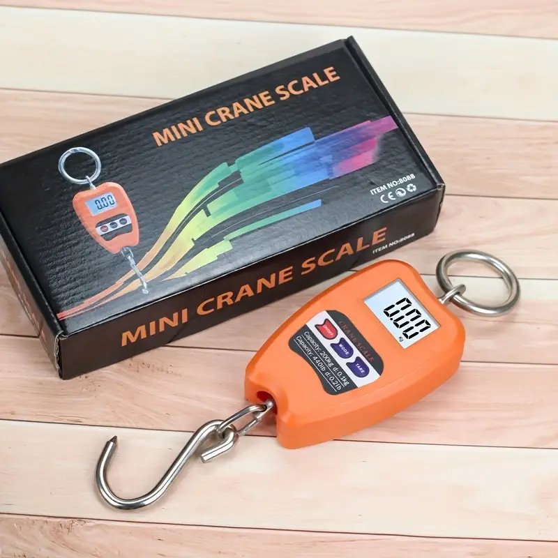 100kg Weighing Mini Crane Scale - Black/Orange