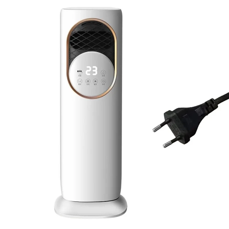 4-in-1 Oscillating Tower Fan Cooler & Heater with Humidifier – White