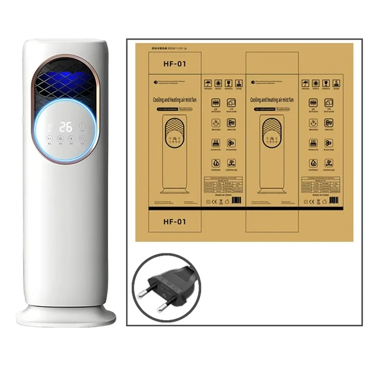 4-in-1 Oscillating Tower Fan Cooler & Heater with Humidifier – White