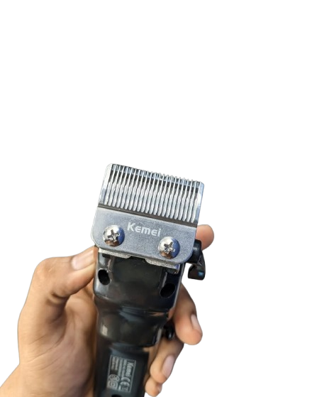 Kemei KM-809A Professional Hair Clipper  With Battery Level Indi- White