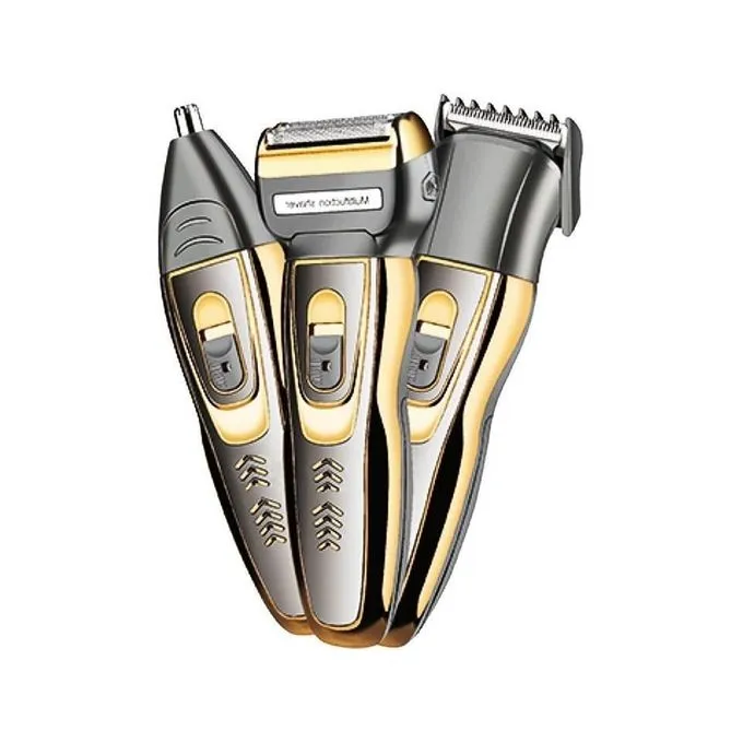 Geemy Rechargeable Shaver And Trimmer Set- Gold