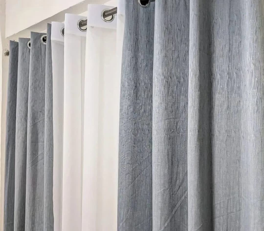 2 Pcs Curtain pieces 2 by 1.5m & 3m White Net