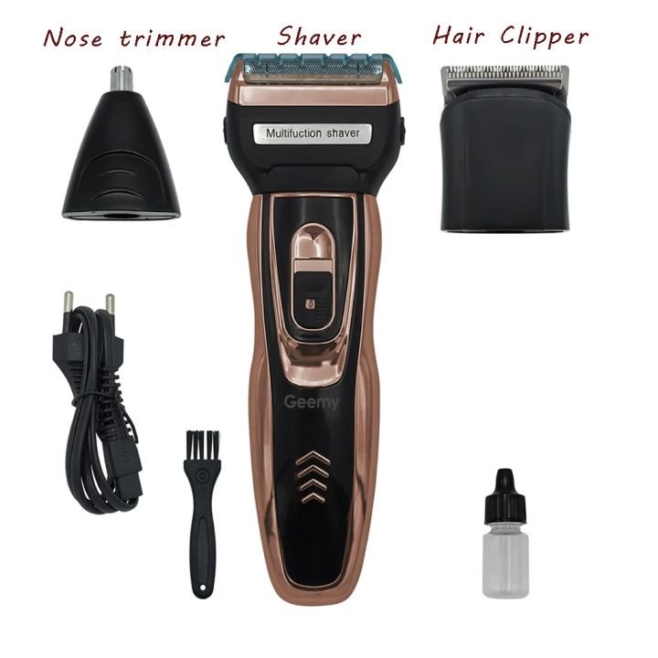 Geemy 3-in-1 Rechargeable Hair Clipper and Shaver set