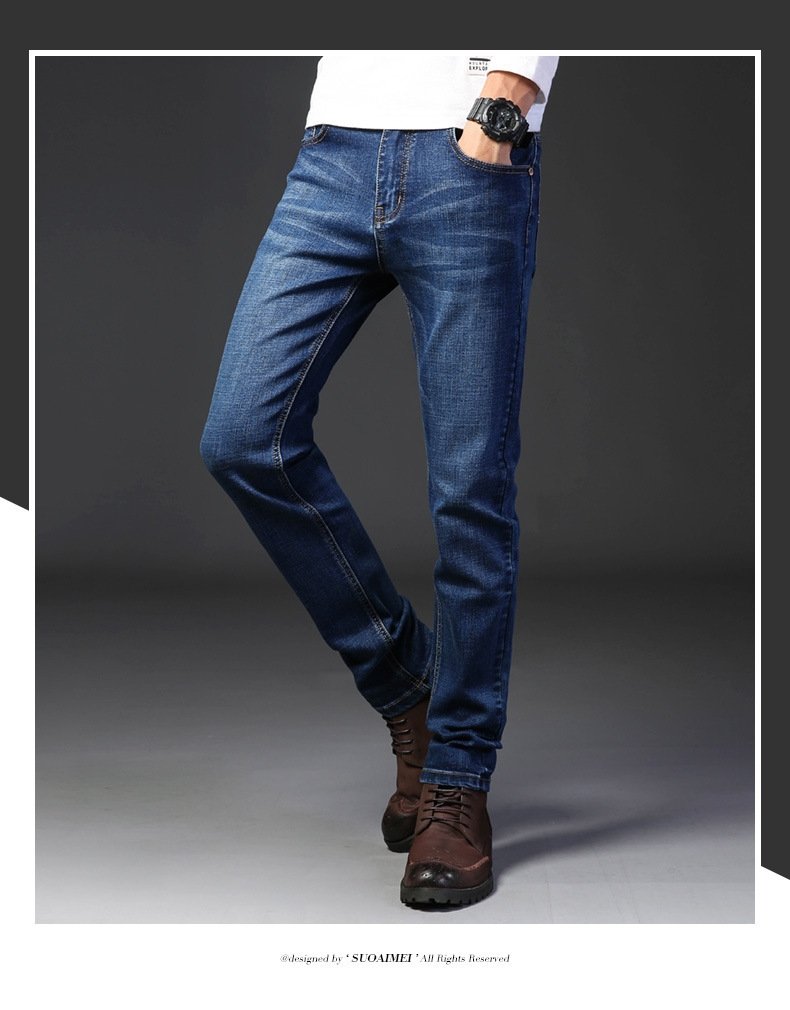 Men's Casual Designer Jeans Fit Stretcher -BBlue (30 - 36) sizes