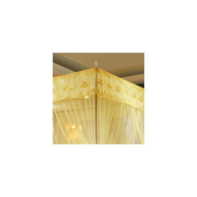 6x6 Mosquito Net with 4 Stainless Steel Stands & 3-Door Design – Cream Bed Net