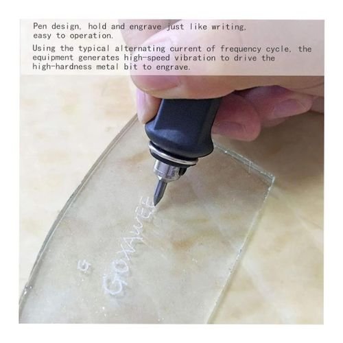 Electric Engraving Pen 8Watts Carving Pen - Black