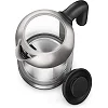 Philips Glass Electric Kettle - 1.7L, 2200W, HD9339/81 Series 5000 Blue LED Light - Black & Silver
