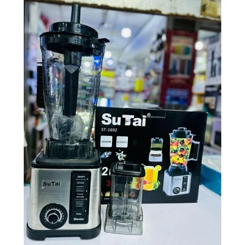 3 Liters Electric Plastic Commercial Blender with Big &amp; Small Jar – Multicolour