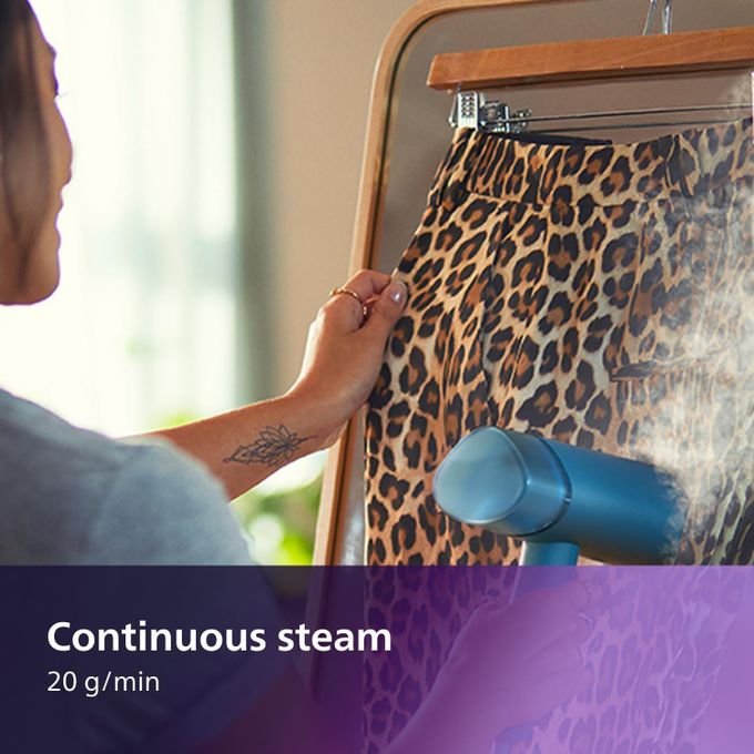 Philips 3000 Series Handheld Garment Steamer 1000W, 20g/min, 100ml Water Tank – STH3000/20