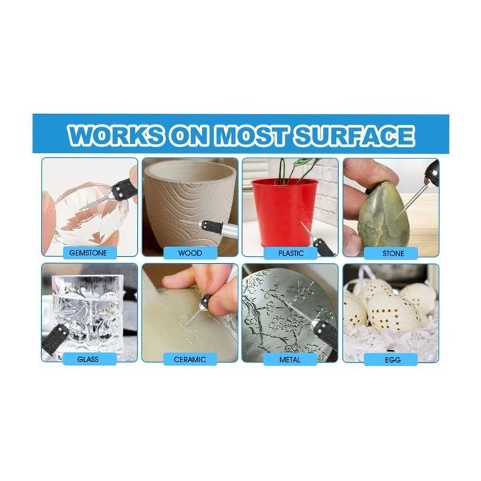 30-in-1 Cordless Electric Engraving Pen With Stencil Templates – Wood, Glass, Metal & Crafts