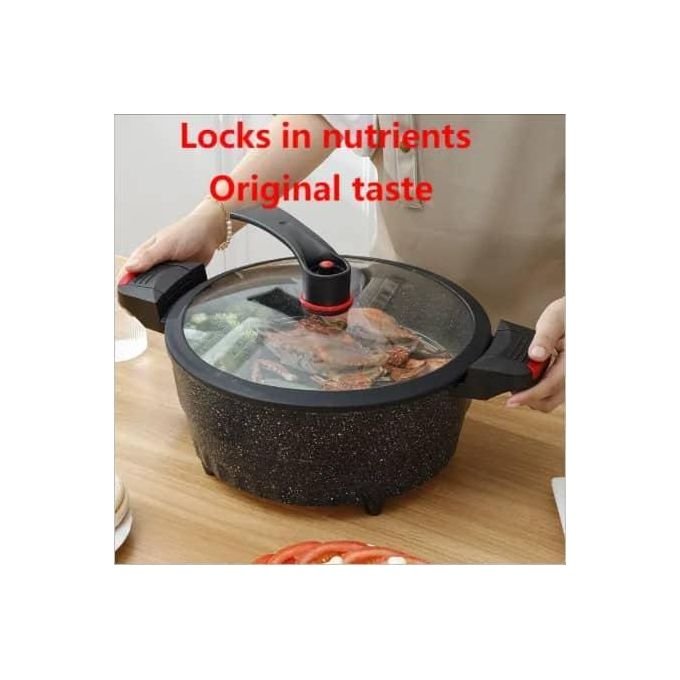 Hoffmans 110V 220V 8L Micro Pressure Cooker Instant Heat Electric Cooking Pot - Black