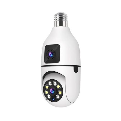 Double Lens Wireless Bulb Camera Wifi Outdoor with Motion Detection
