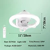 Socket Fan With Light - Dimmable Remote Ceiling Fan With 360 Rotation, RGB Mode, 3 Speeds
