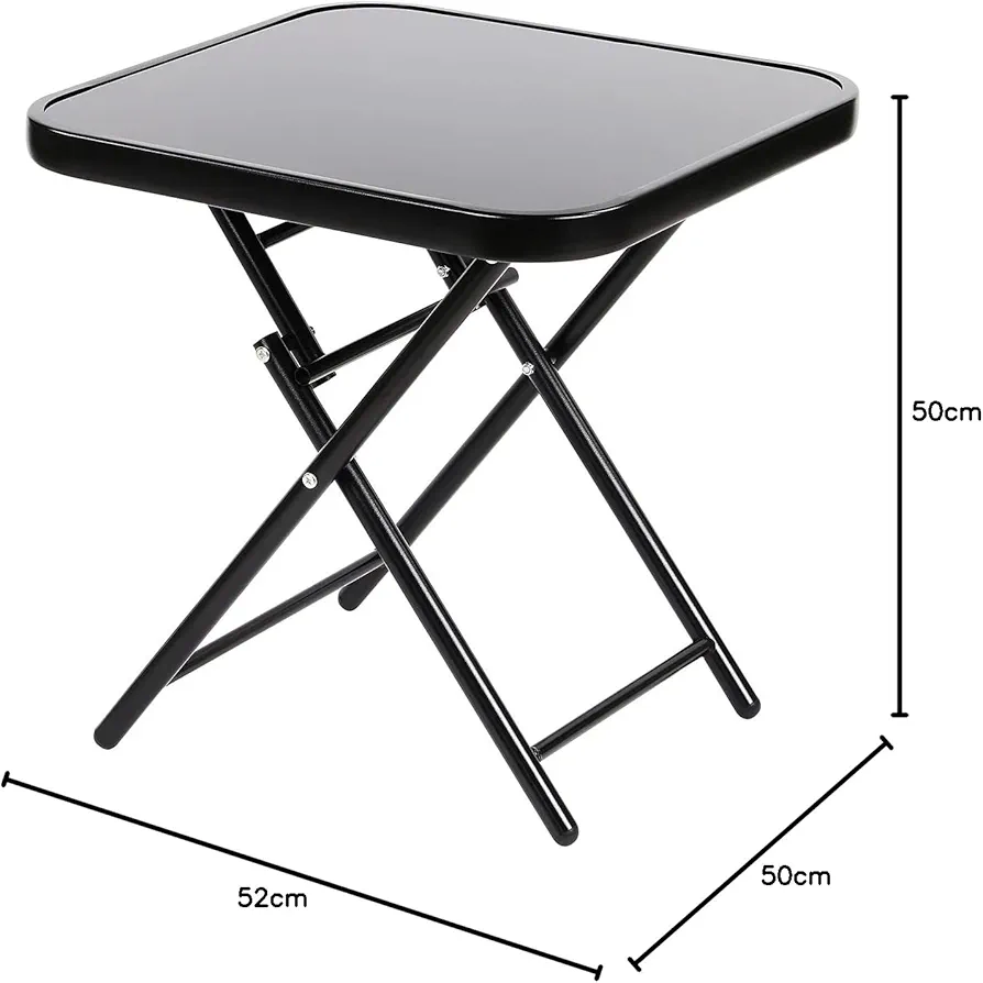 50cm Folding Drinks Side Table, Foldable Coffee Table