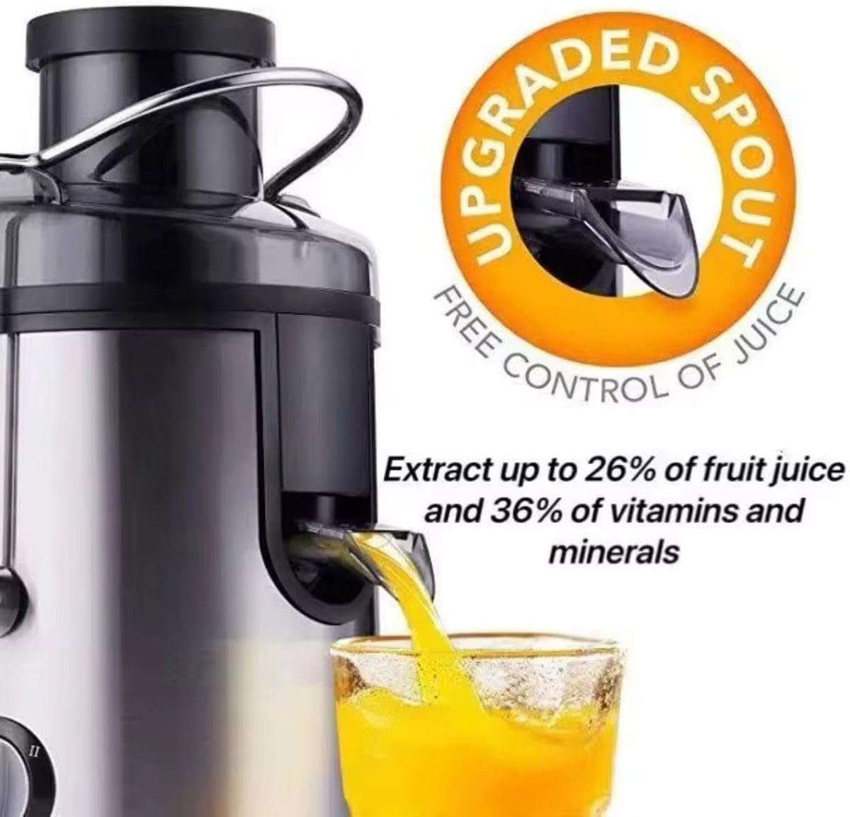 Electric Juicer Machine JH-3028 – Fruit & Vegetable Juice Extractor