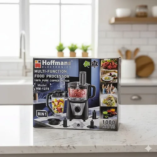 Hoffmans HM-1278 Multi-Function Food Processor – 1000W Blender &amp; Chopper