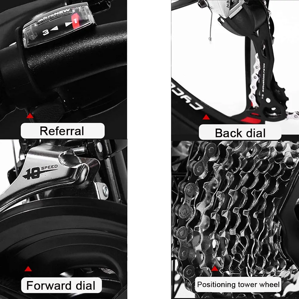 26Inch Dynamic Full-Suspension Mountain Bike with Integrated Mag Wheels - Multicolor