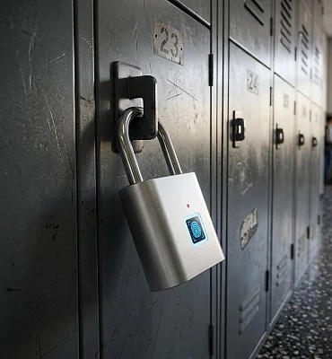 Aluminium Smart Fingerprint Door Handle Lock with Display