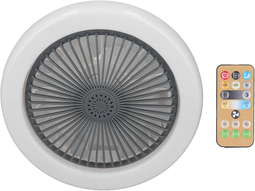 LED Fan light With Remote Control With Changing Colours - White