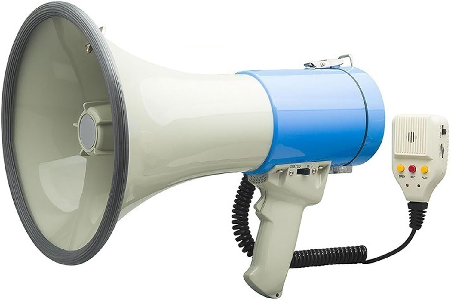 Portable 50W Megaphone Speaker – USB, SD Card MP3 Player & Recording