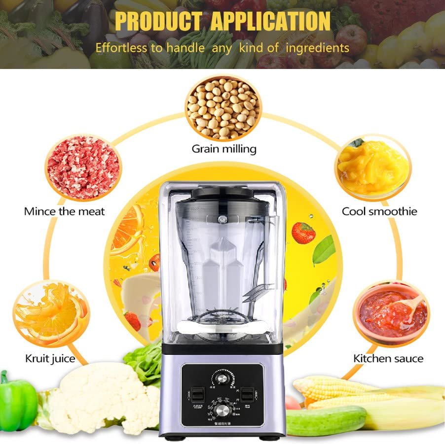 Soundproof Commercial Blender 8mm thick noise-reduction cover