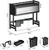 Heavy Duty 3-Tier Over the Sink Dish Drying Rack with Dust-Proof Cabinet – Black