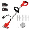 2 Batteries 48V Cordless Electric Lawn Mower & Grass Trimmer – Rechargeable Weed Cutter