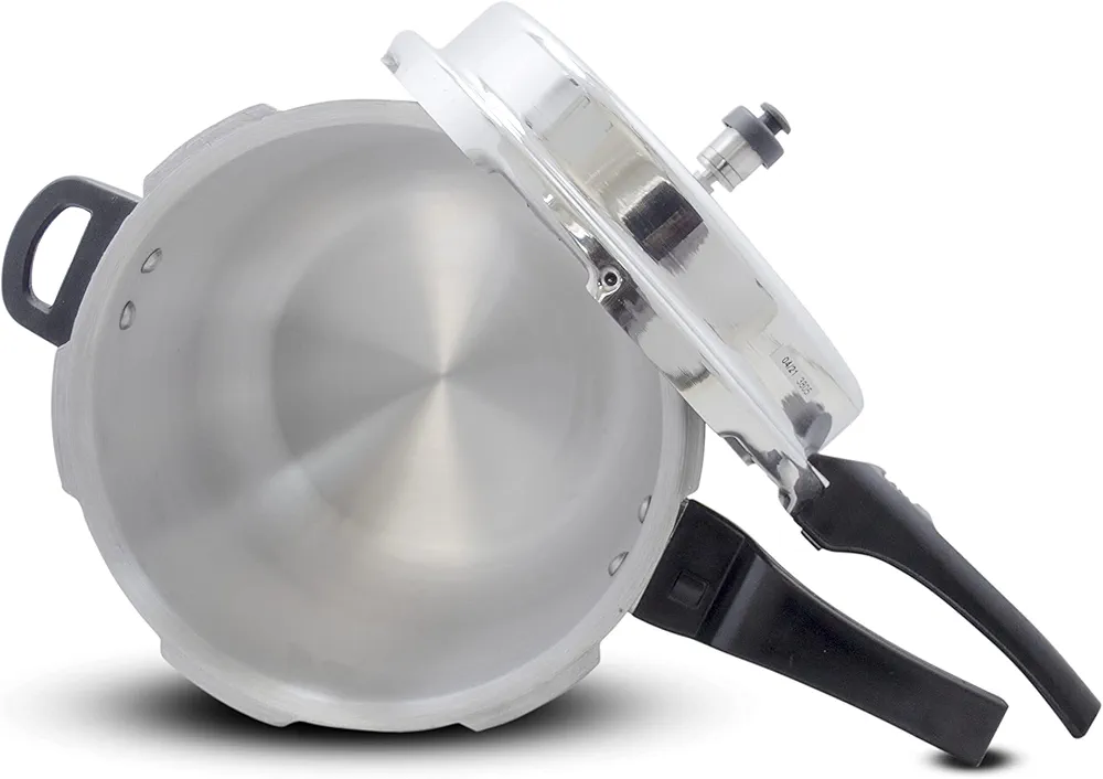 Sonashi 7.5L Aluminum Pressure Cooker – Heavy-Base With Whistling Valve - Silver