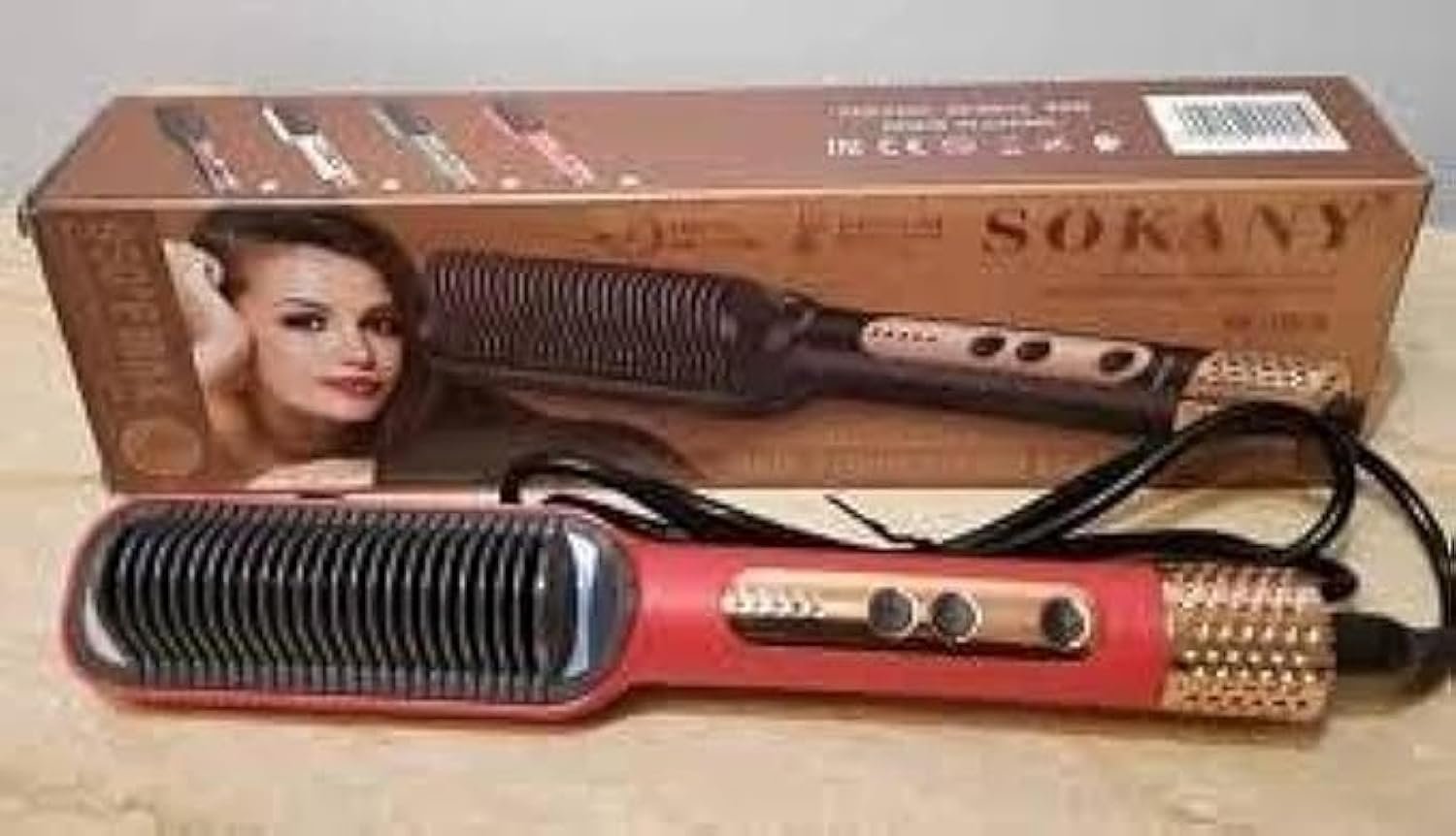 Sokany Hair straightening brush - Multicolor