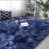 Medium Fluffy Shaggy Center Carpet 1.5m x 2m – Blue Patched