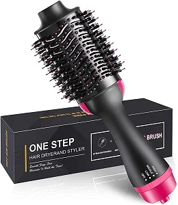 Hot Air Hair Styler Brush - Electric Hair Dryer, Straightener & Volumizing Styling Comb