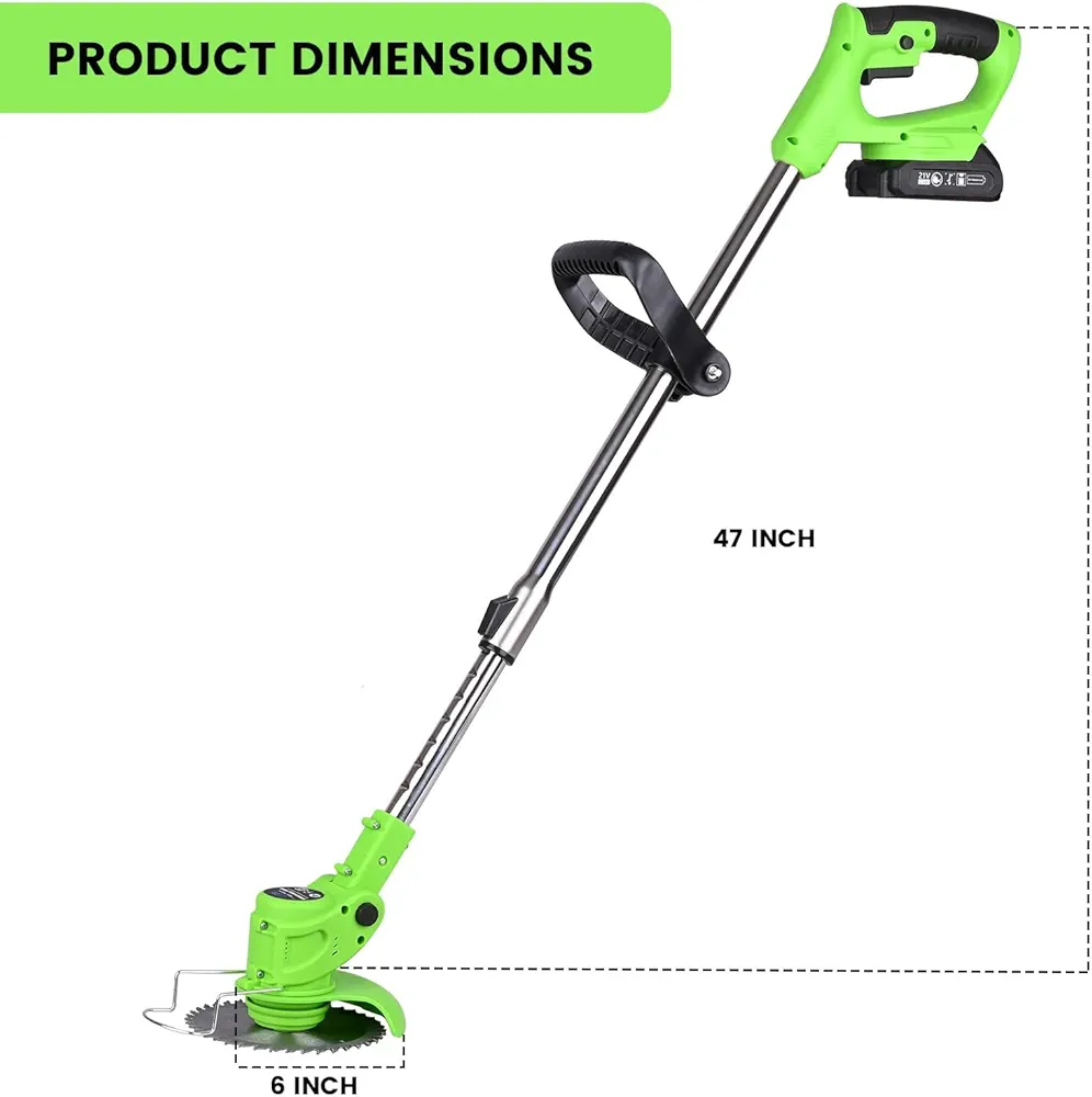 Rechargeable Cordless Lawn Mower Grass Trimmer with 48V Battery